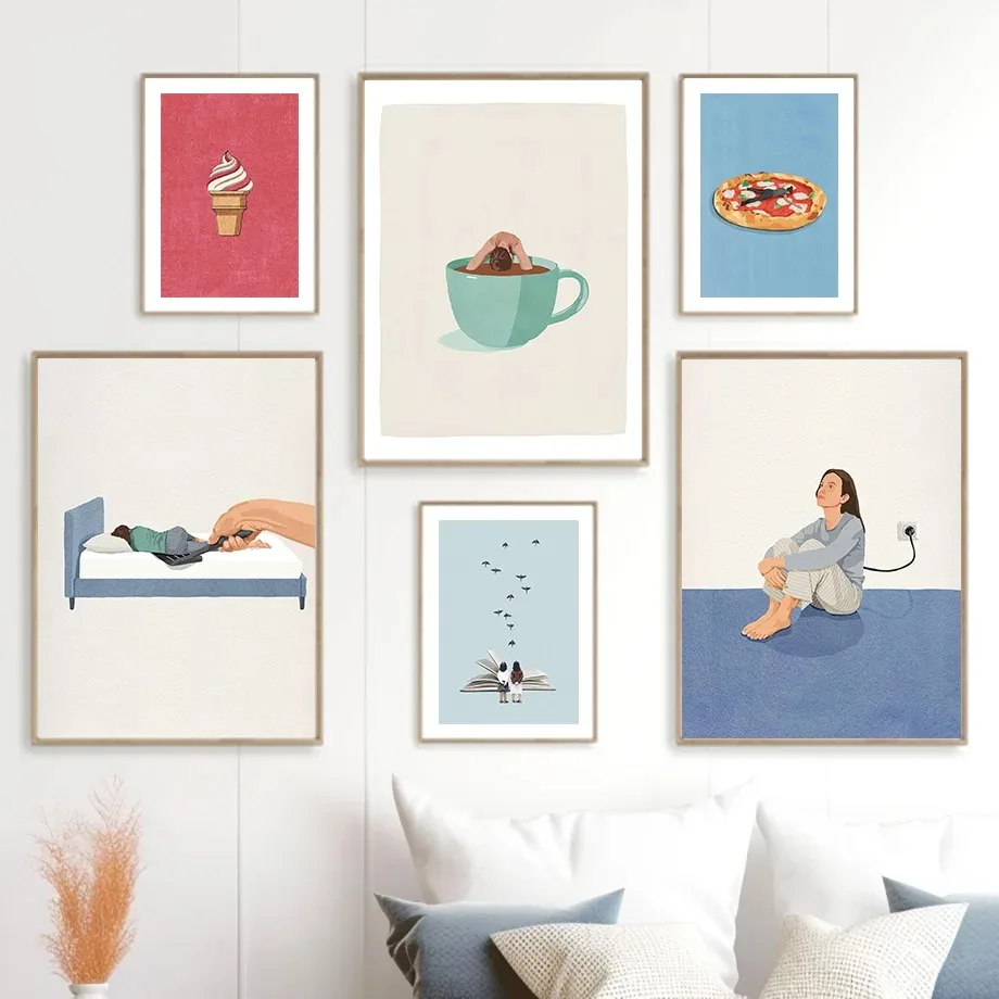 Home Cooking Reading - Poster Divertente e Umoristico con Temi