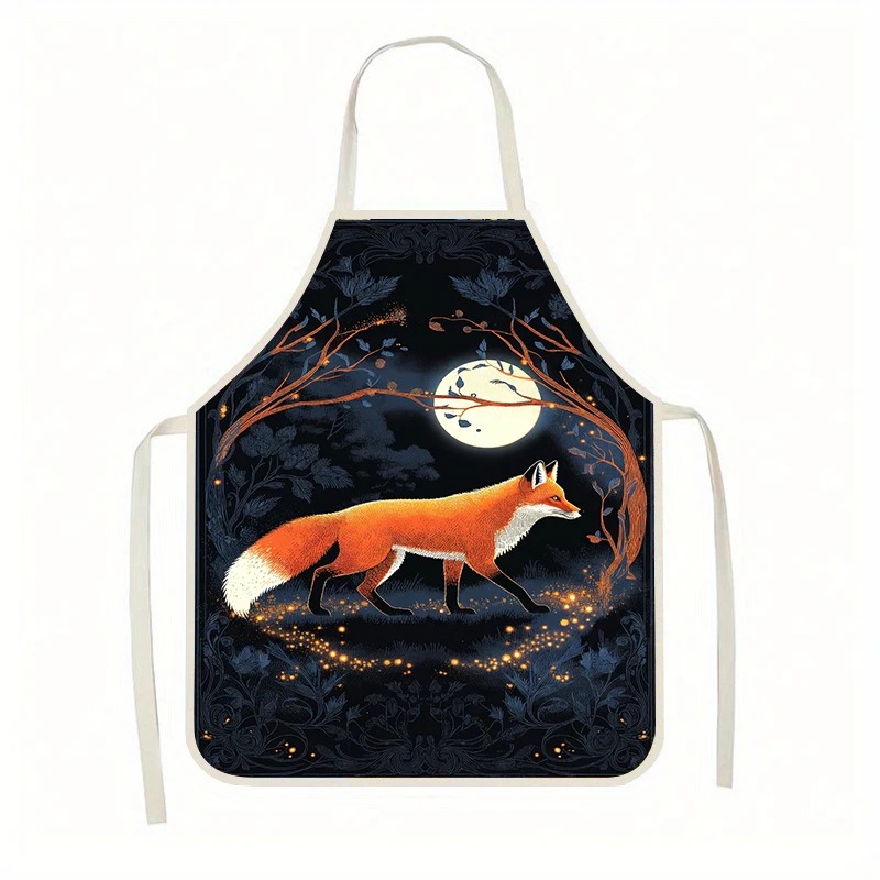 Home Cooking Chef - Grembiule in Lino con Stampa 2D