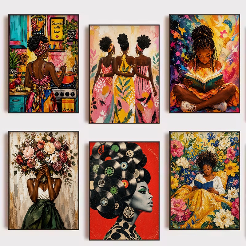 Poster su Tela Afro Pop Art Co - Home Cooking Reading recensione e prezzo