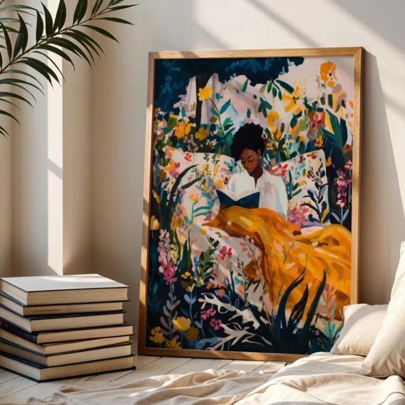Abstract Vivid African Girl Cu - Home Cooking Reading recensione e prezzo